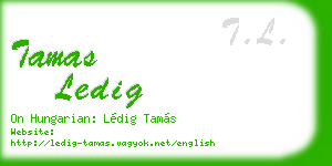 tamas ledig business card