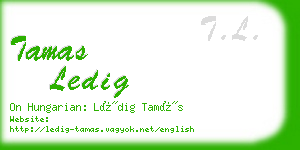 tamas ledig business card